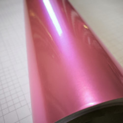 Růžová lesklá metalická fólie
