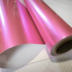 Růžová lesklá metalická fólie