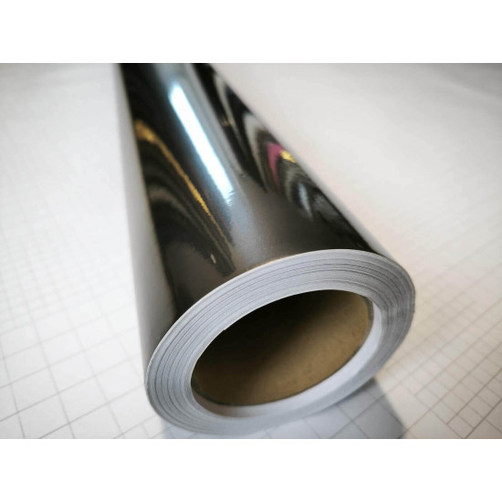 Šedá lesklá metalická fólie