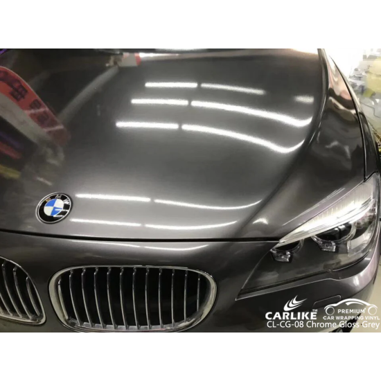 Šedá lesklá metalická fólie