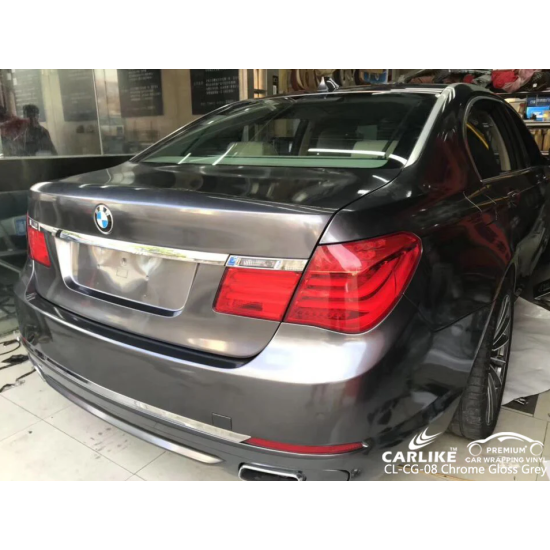 Šedá lesklá metalická fólie