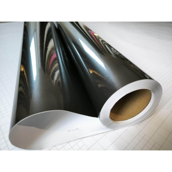 Šedá lesklá metalická fólie