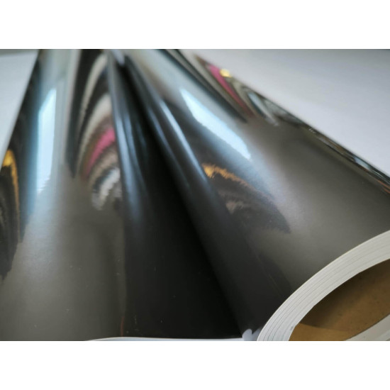 Šedá lesklá metalická fólie