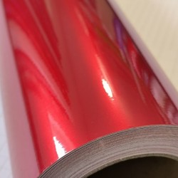 Červená lesklá metalická fólie