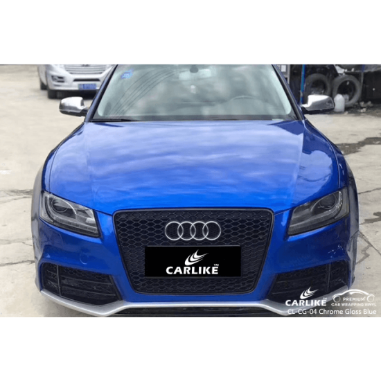 Modrá lesklá metalická fólie