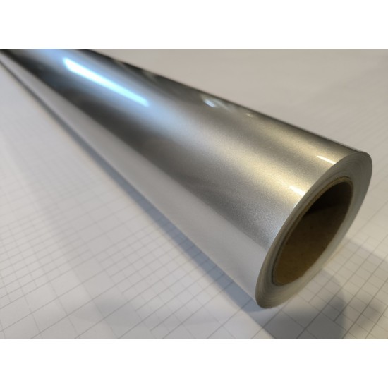 Stříbrná lesklá metalická fólie