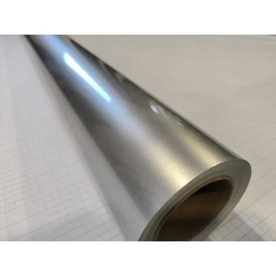 Stříbrná lesklá metalická fólie