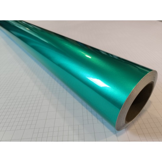 Tyrkysová lesklá metalická fólie