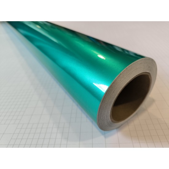 Tyrkysová lesklá metalická fólie