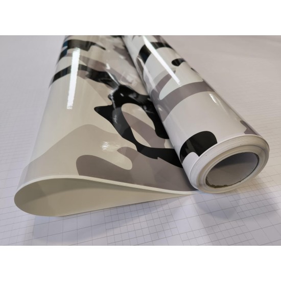 Maskáčová fólie - arktická lesklá