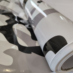 Maskáčová fólie - arktická lesklá