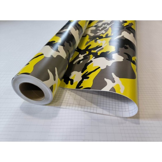 Maskáčová fólie - žlutá