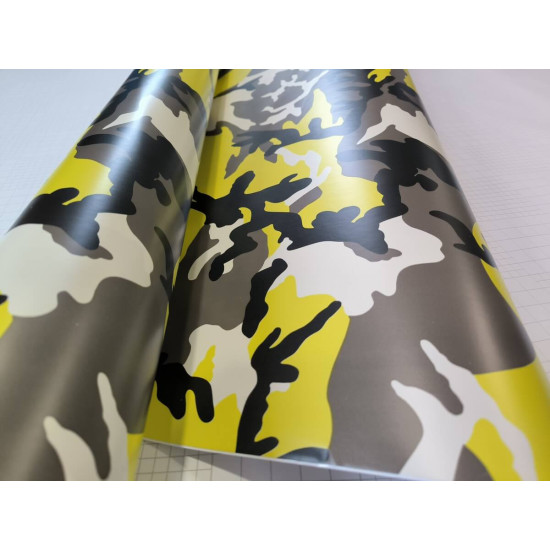 Maskáčová fólie - žlutá