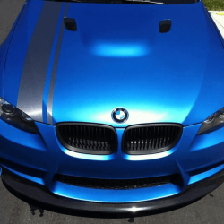 Modrá matná chromová fólie