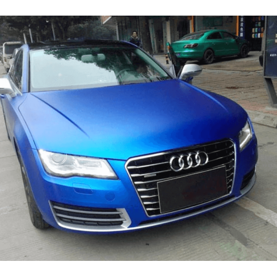 Modrá matná chromová fólie