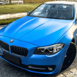 Ocelová modrá matná chromová fólie