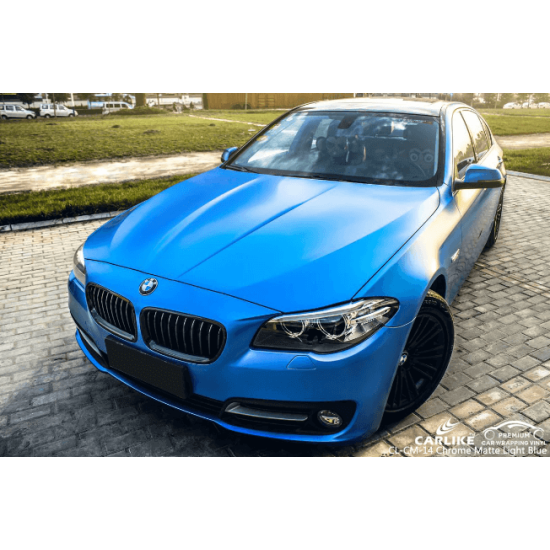 Ocelová modrá matná chromová fólie