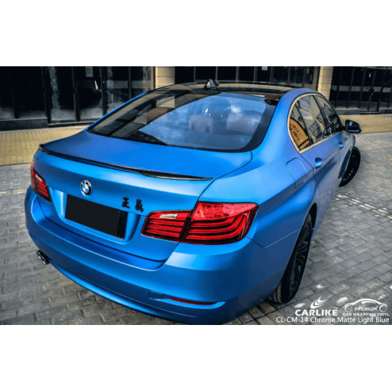 Ocelová modrá matná chromová fólie