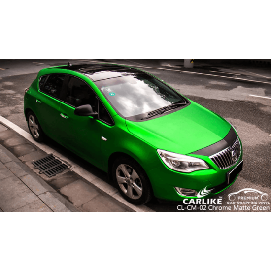 Zelená matná chromová fólie