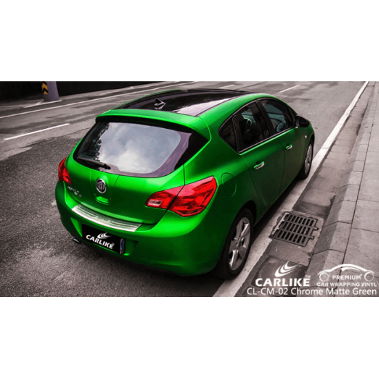 Zelená matná chromová fólie