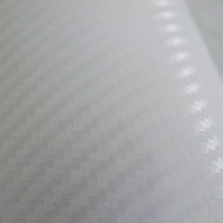 Bílá 3D karbonová fólie