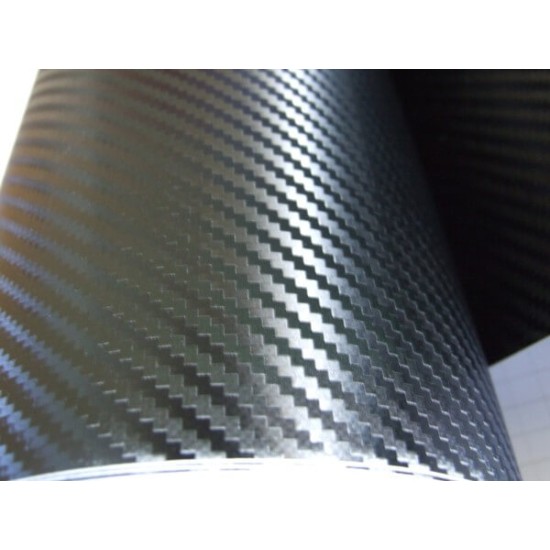 Černá 3D karbonová fólie (velká textura karbonu)