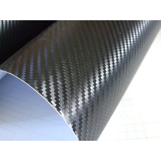 Černá 3D karbonová fólie (velká textura karbonu)