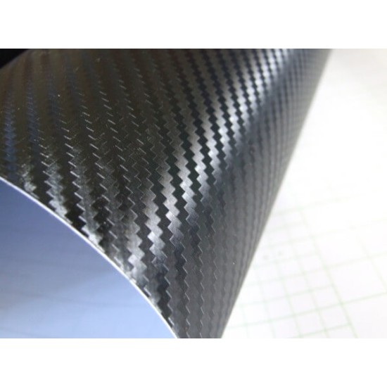Černá 3D karbonová fólie (velká textura karbonu)