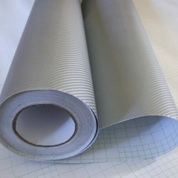 Stříbrná 4D karbonová fólie