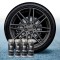 Set na disky Full Dip® metalíza - Antracitová