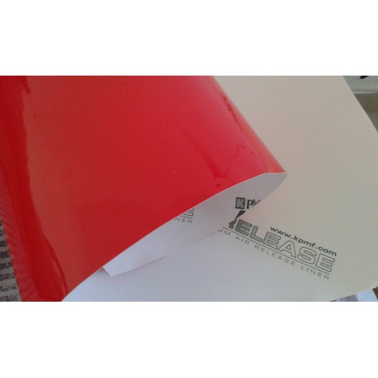 Světle červená lesklá fólie - KPMF Airelease