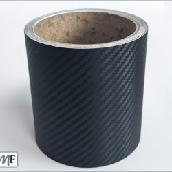 Černá karbonová dechromovací fólie - 5m x 10cm