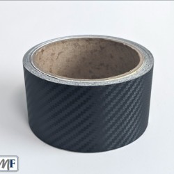 Černá karbonová dechromovací fólie - 5m x 5cm