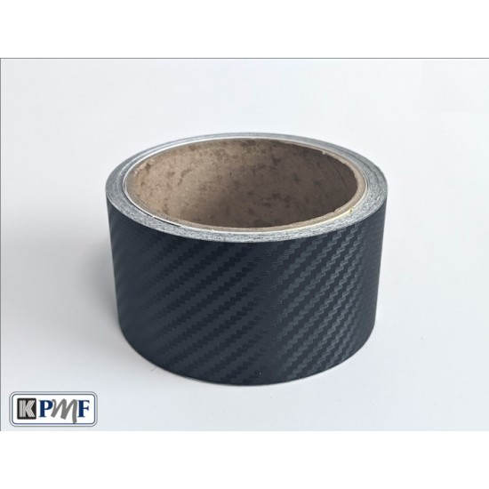 Černá karbonová dechromovací fólie - 5m x 5cm