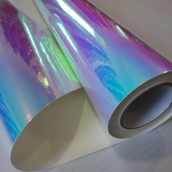 Duhová chromová fólie - modrá