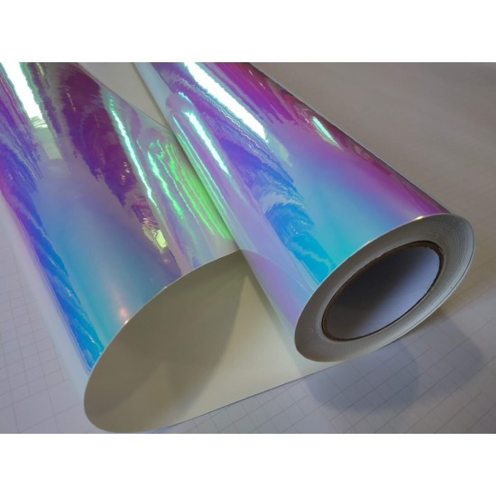 Duhová chromová fólie - modrá