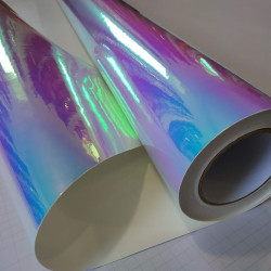 Duhová chromová fólie - modrá