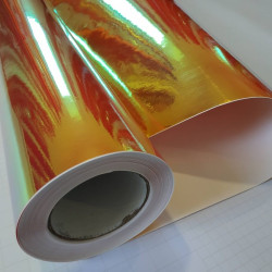 Duhová chromová fólie - oranžová