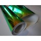 Duhová chromová fólie - zelená