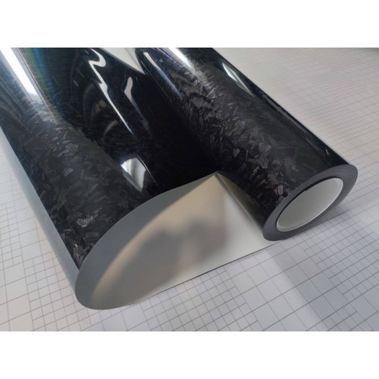 Černá 2D karbonová fólie Ceramic - lesklá