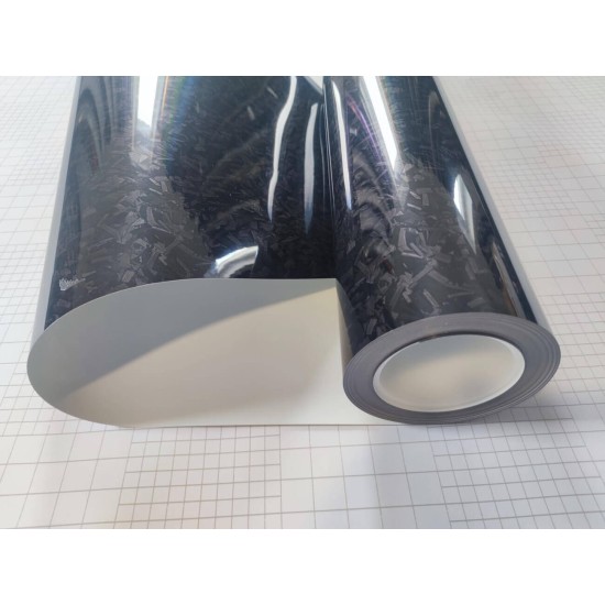 Černá 2D karbonová fólie Ceramic - lesklá