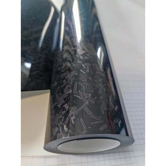 Černá 2D karbonová fólie Ceramic - lesklá
