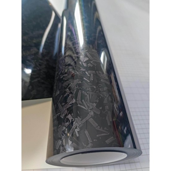 Černá 2D karbonová fólie Ceramic - lesklá