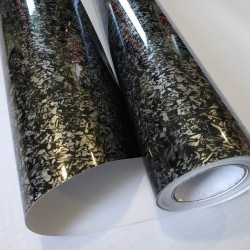 Forged karbonová fólie - stříbrná