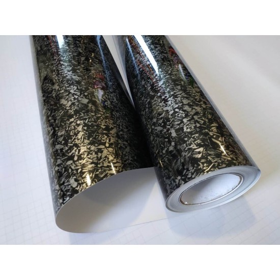 Forged karbonová fólie - stříbrná