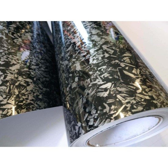 Forged karbonová fólie - stříbrná