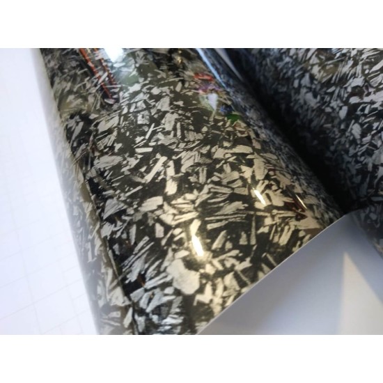 Forged karbonová fólie - stříbrná