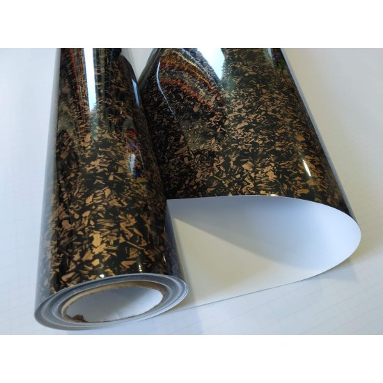 Forged karbonová fólie - zlatá