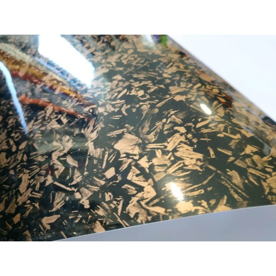 Forged karbonová fólie - zlatá