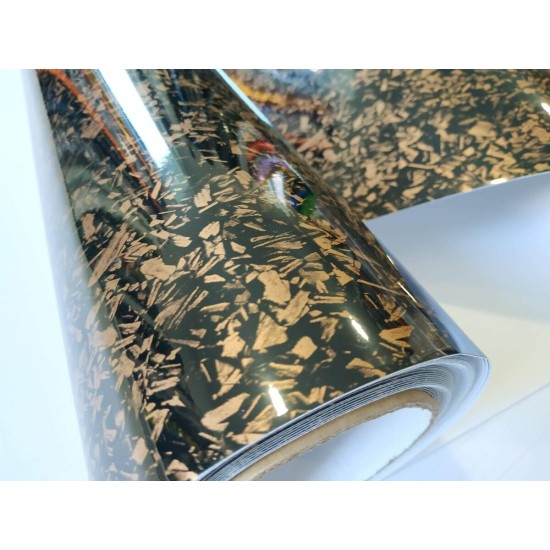 Forged karbonová fólie - zlatá